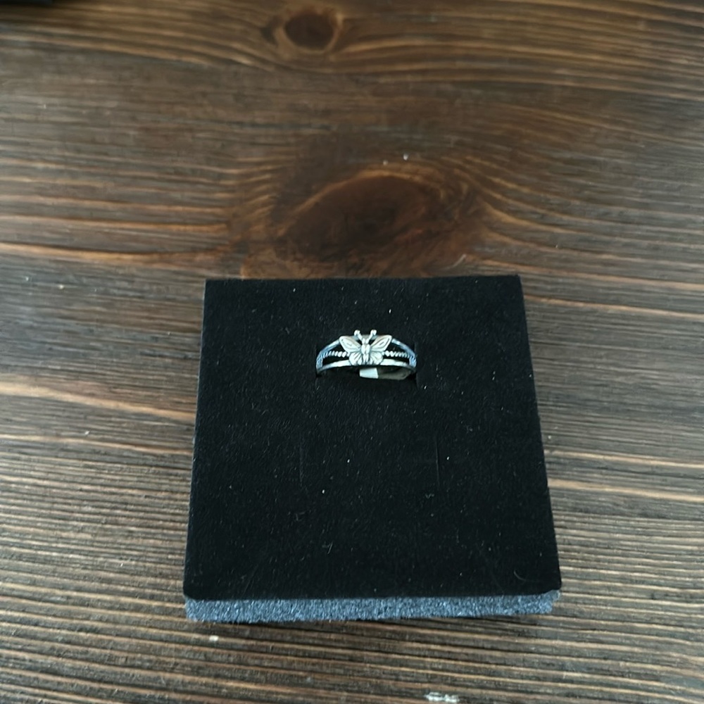 Sterling silver butterfly ring